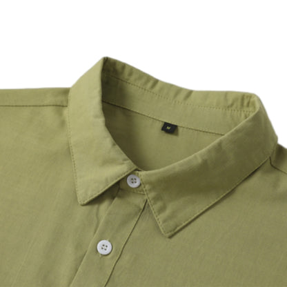 Men's Cotton Linen Solid Colour Shirt