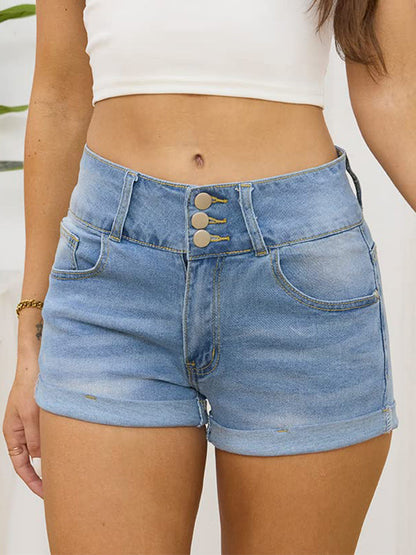 High Waist Denim Shorts