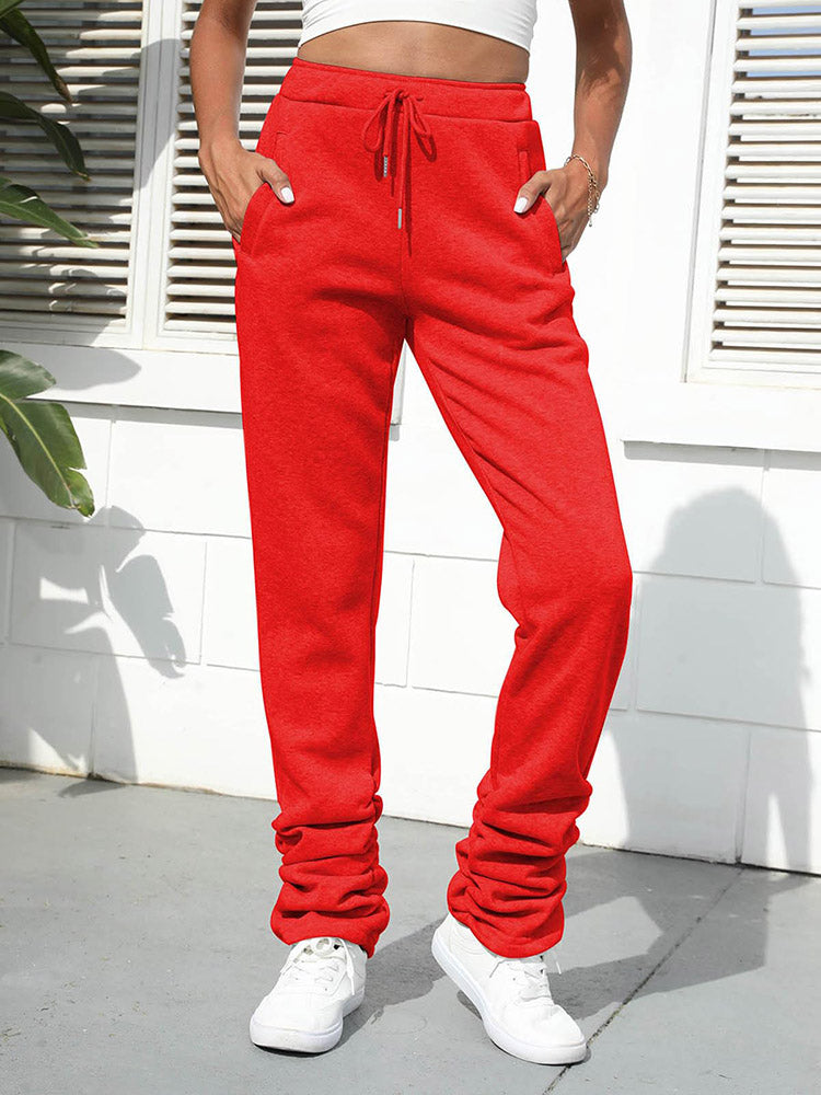 Solid Stacked Sweatpants