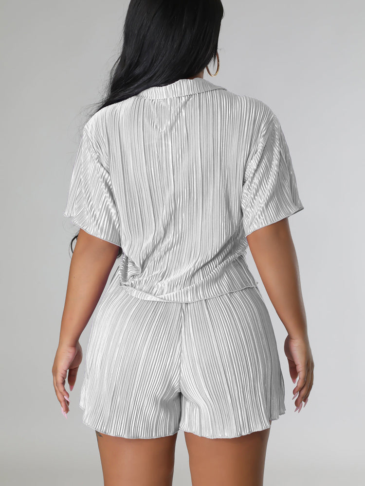 Pleated Casual 2PC Set