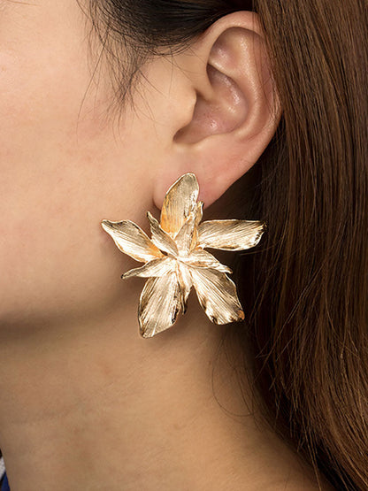 Women's Gold Flower Drop Dangle Earring