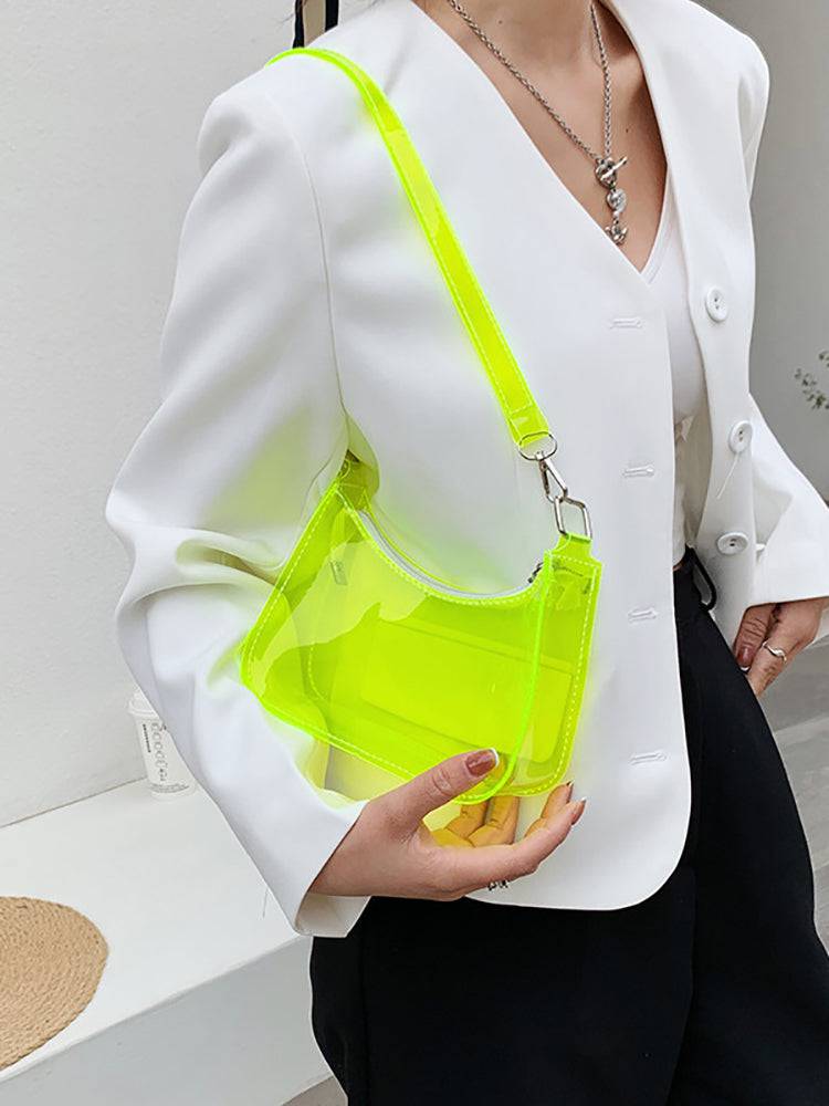 Women's Clear Solid Color Shoulder Bag