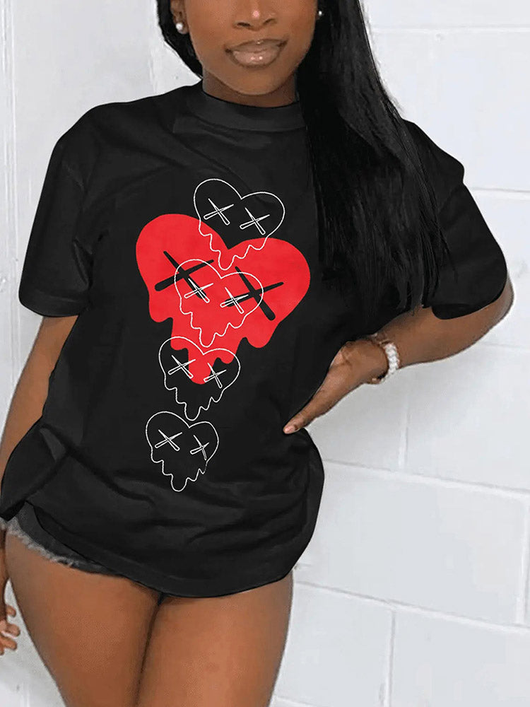 Heart Print Tee