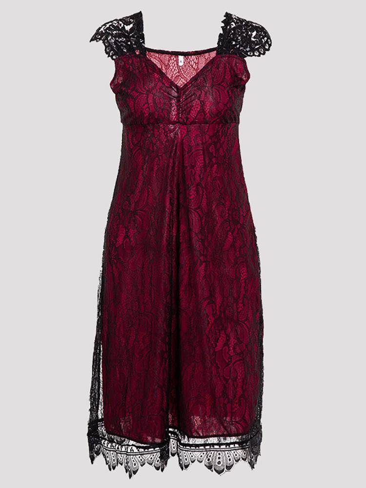 Women's Elegant Lace Nightwear Dress