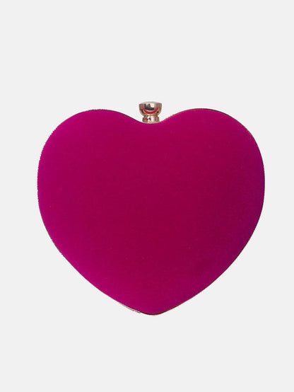 Women's Heart-Shaped Clutch