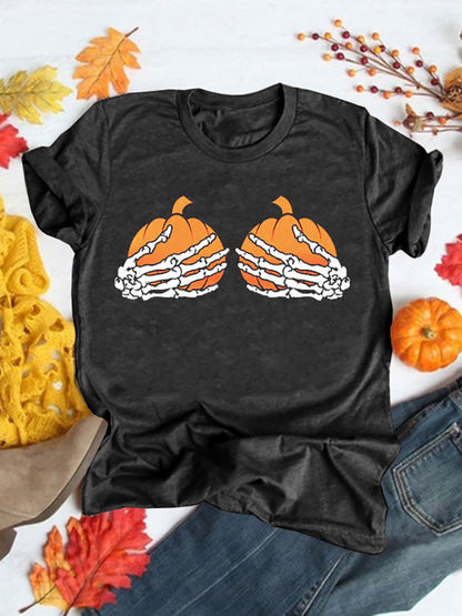 Halloween Holding Pumpkin Tee