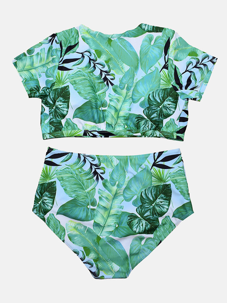 Leaf Print Swimsuit