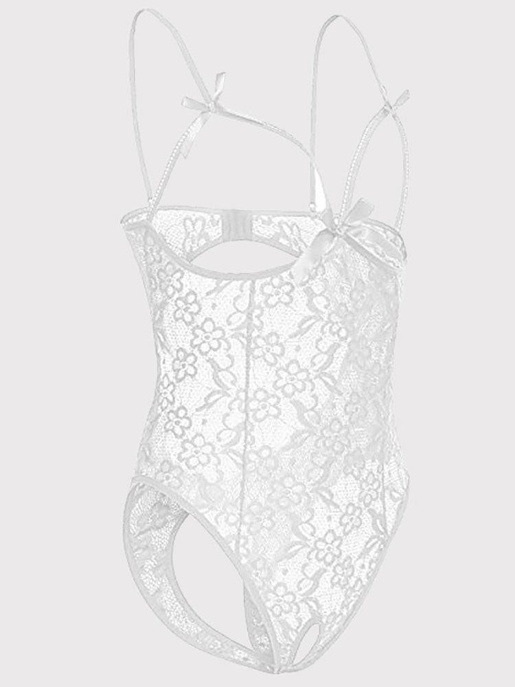 Hollowed Out Sheer Lace Lingerie Teddies