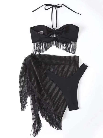 Tassels Three-Piece Swimsuit