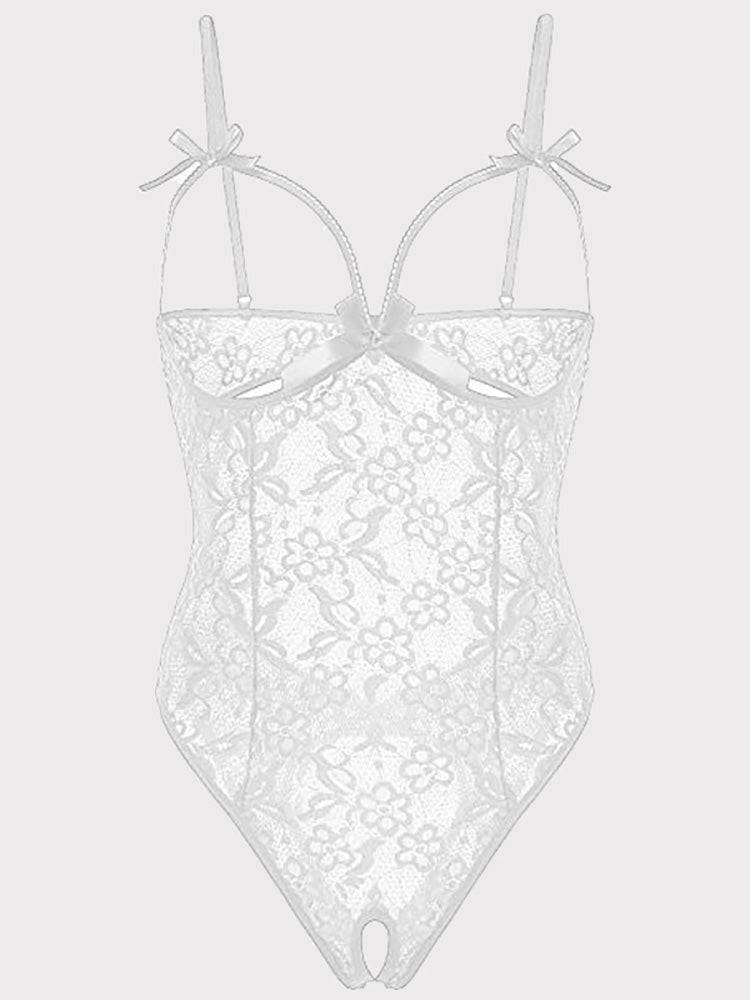 Hollowed Out Sheer Lace Lingerie Teddies