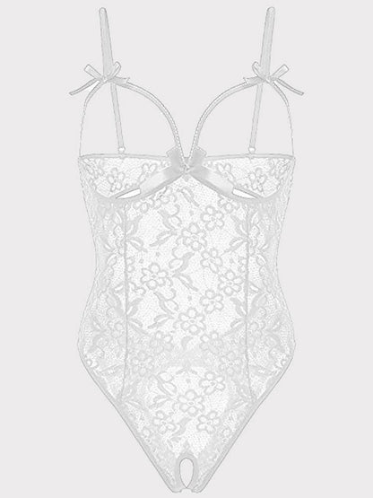 Hollowed Out Sheer Lace Lingerie Teddies