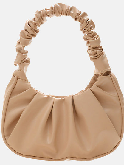 Women's Pleated  Solid Color Shoulder Bag