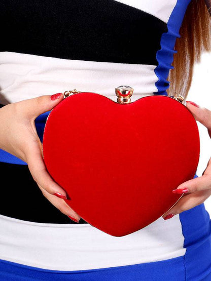 Women's Heart-Shaped Clutch