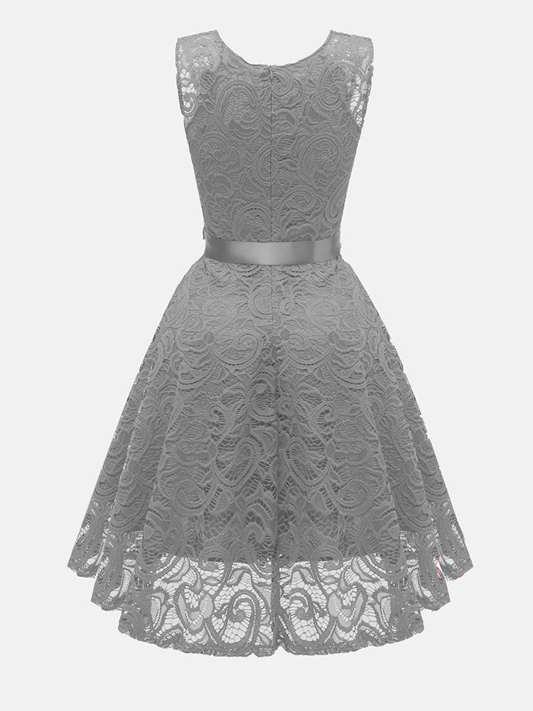 Women's Elegant Sleeveless Lace Party Dress