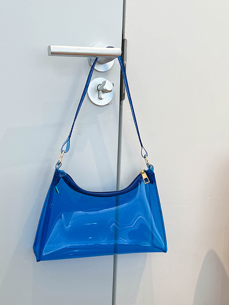 Women's Clear Shoulder Baguette Bag