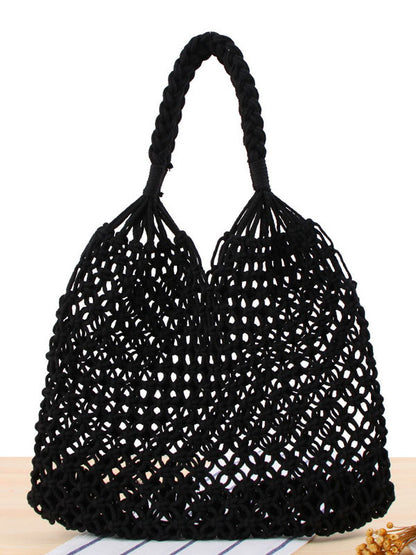 Women's Rope Weaving Hollow Tote