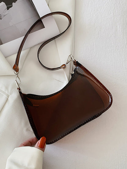 Women's Clear Solid Color Shoulder Bag
