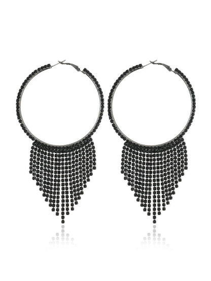 Women's Rhinestone Hoop Earrings