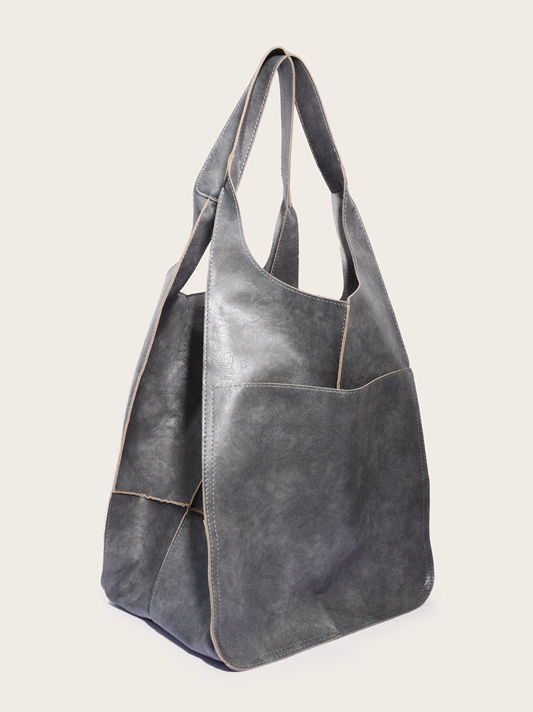 Women's Large Capacity Leather Tote