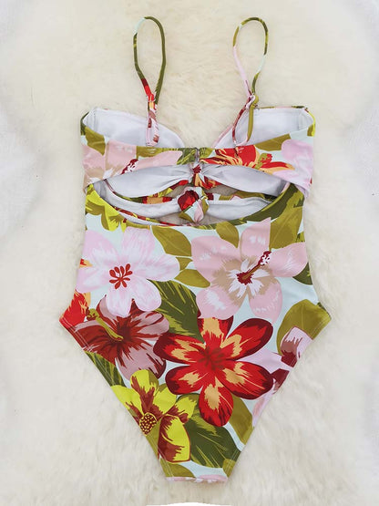 Floral Printed Swimsuit & Cover Up