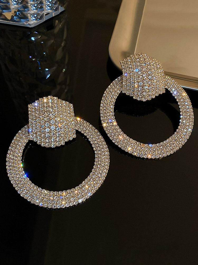 Women's Rhinestone Geometric Earrings