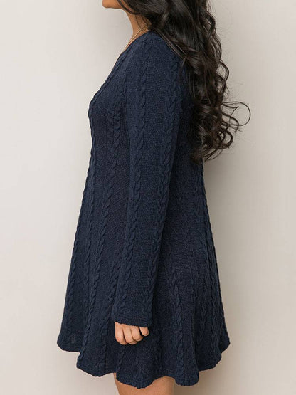 Round Neck Knit Sweater