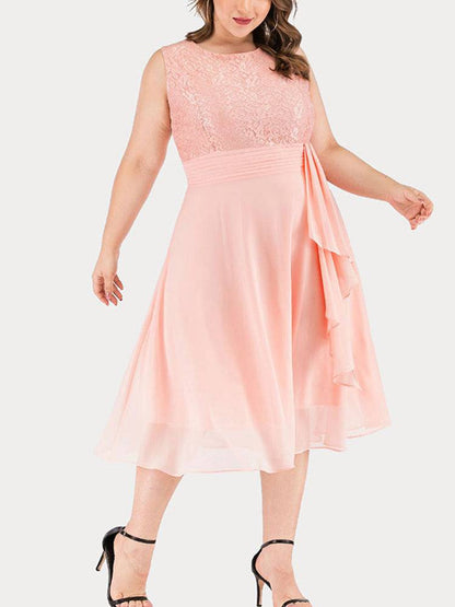 Women's Lace Sleeveless Cocktail Dress