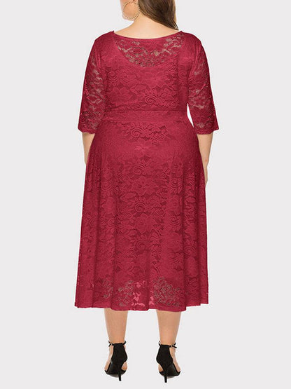 Women's Lace Evening A-Line Dress