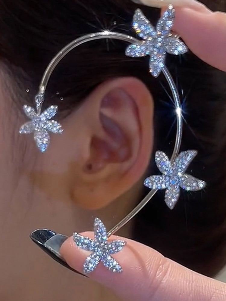 Women's Sparkling Ear Cuff Stud Earrings