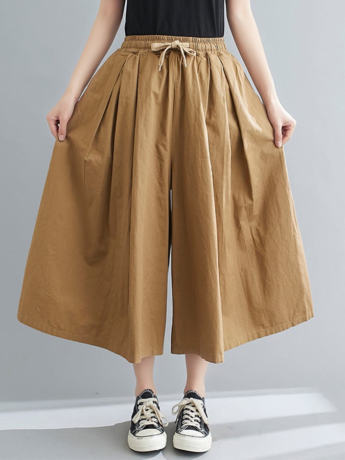 Women's Casual Literary Elegant Wide-Leg Pants