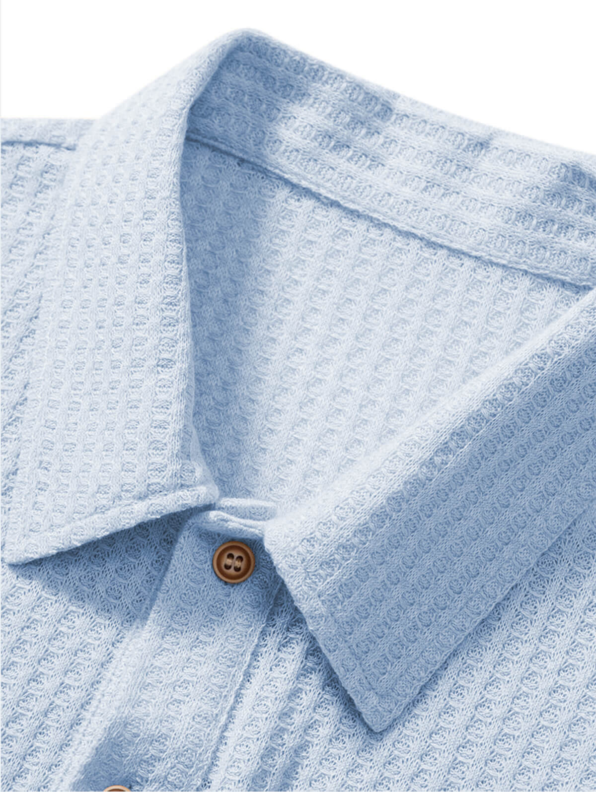Men's Knitted Waffle Polo Shirt