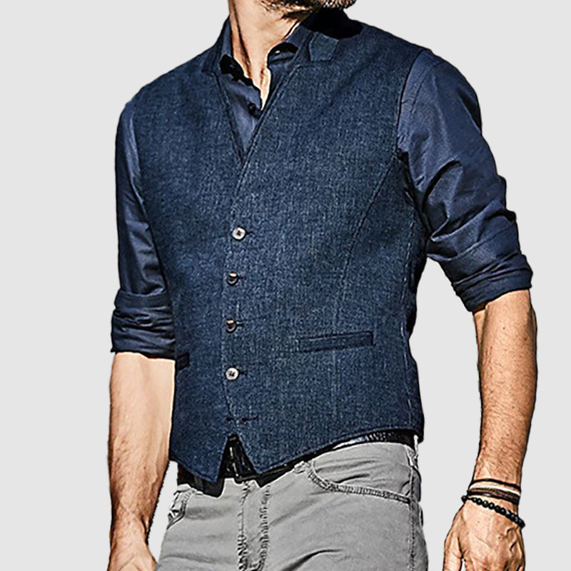 Men's Denim Slim Fit Vest