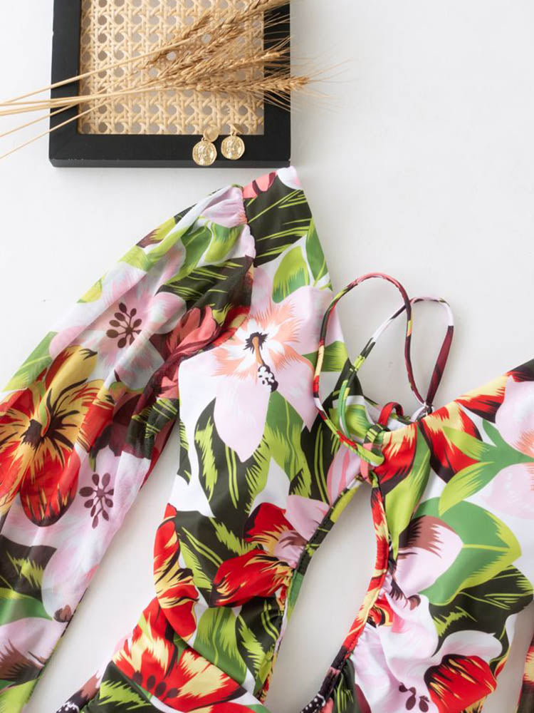 Tropical Cut-out Swimsuit