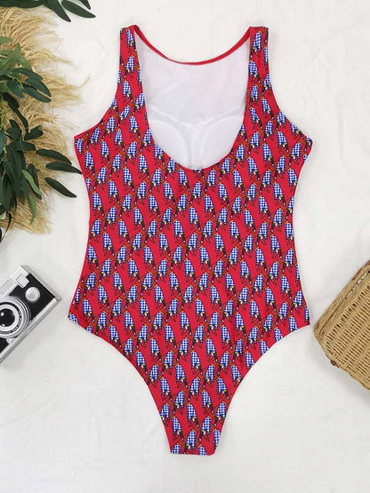 Abstract Painting One Piece Swimsuit