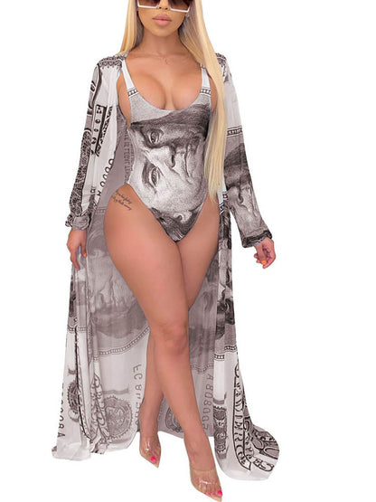 Money Swimsuit Cover-up Set
