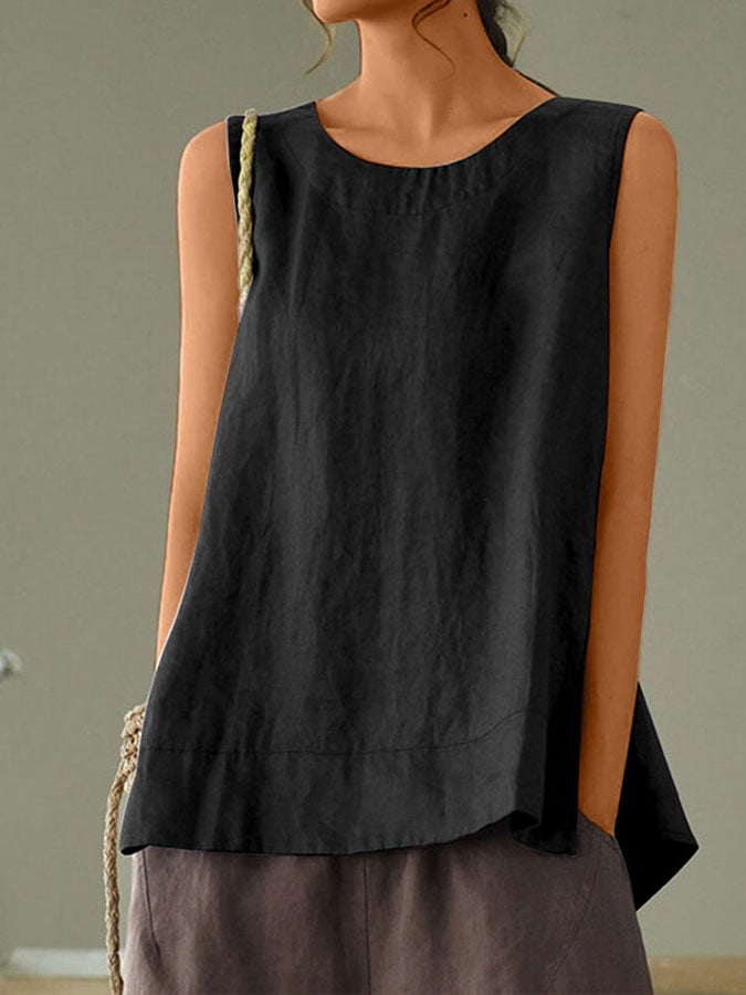 Women's Solid Color Sleeveless Top