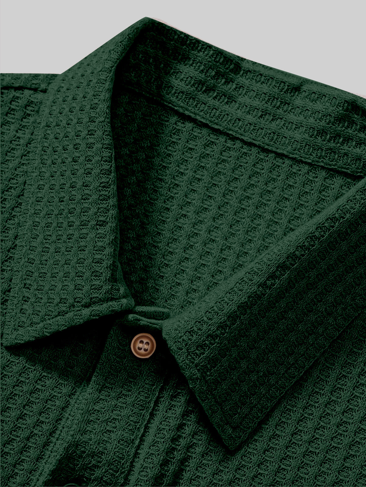 Men's Knitted Waffle Polo Shirt