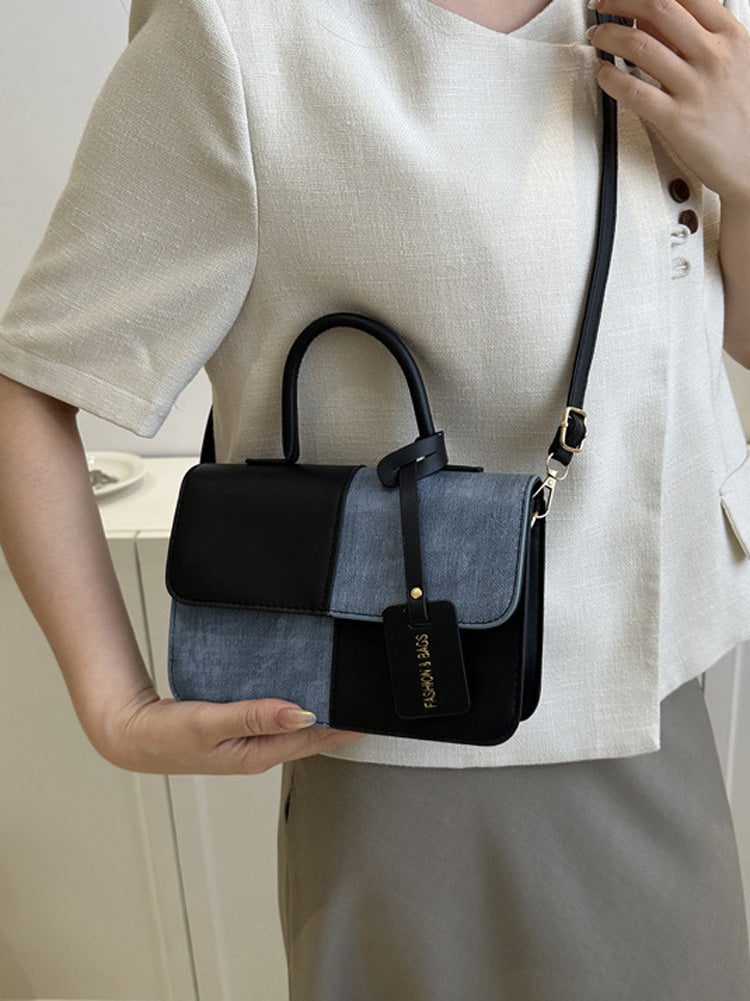 Women's PU Colorblock Square Bag