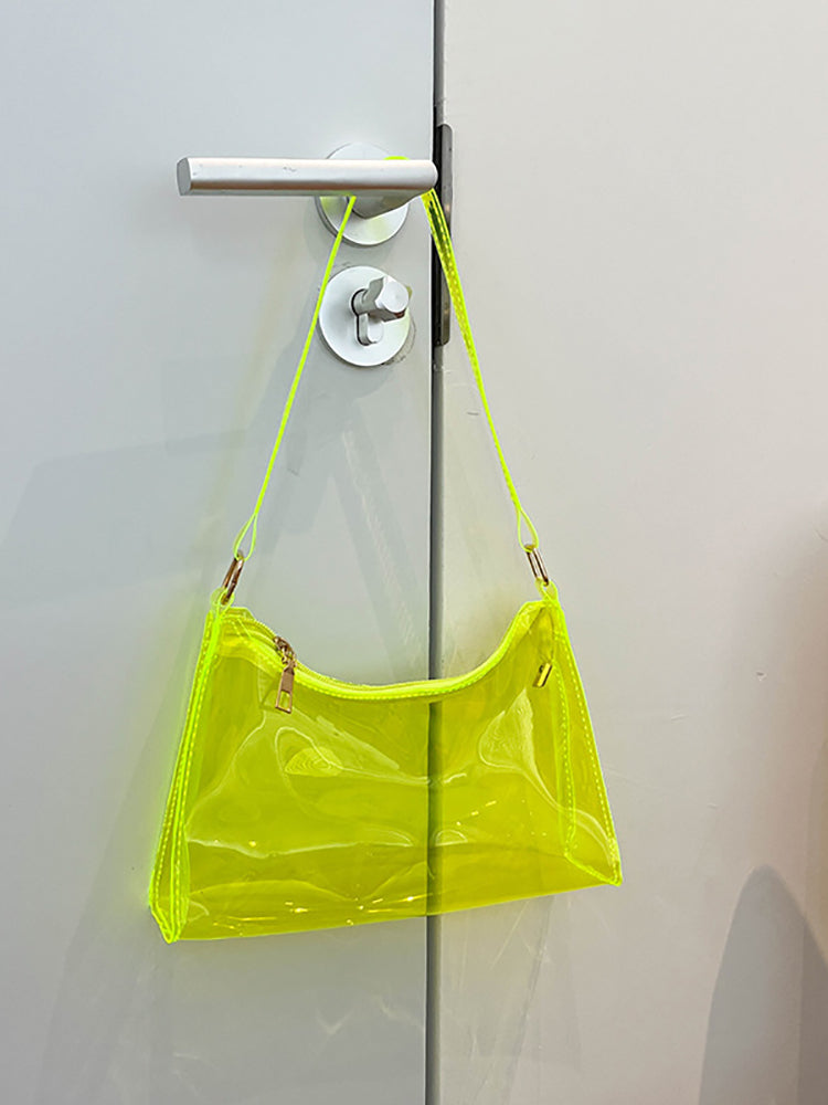 Women's Clear Shoulder Baguette Bag