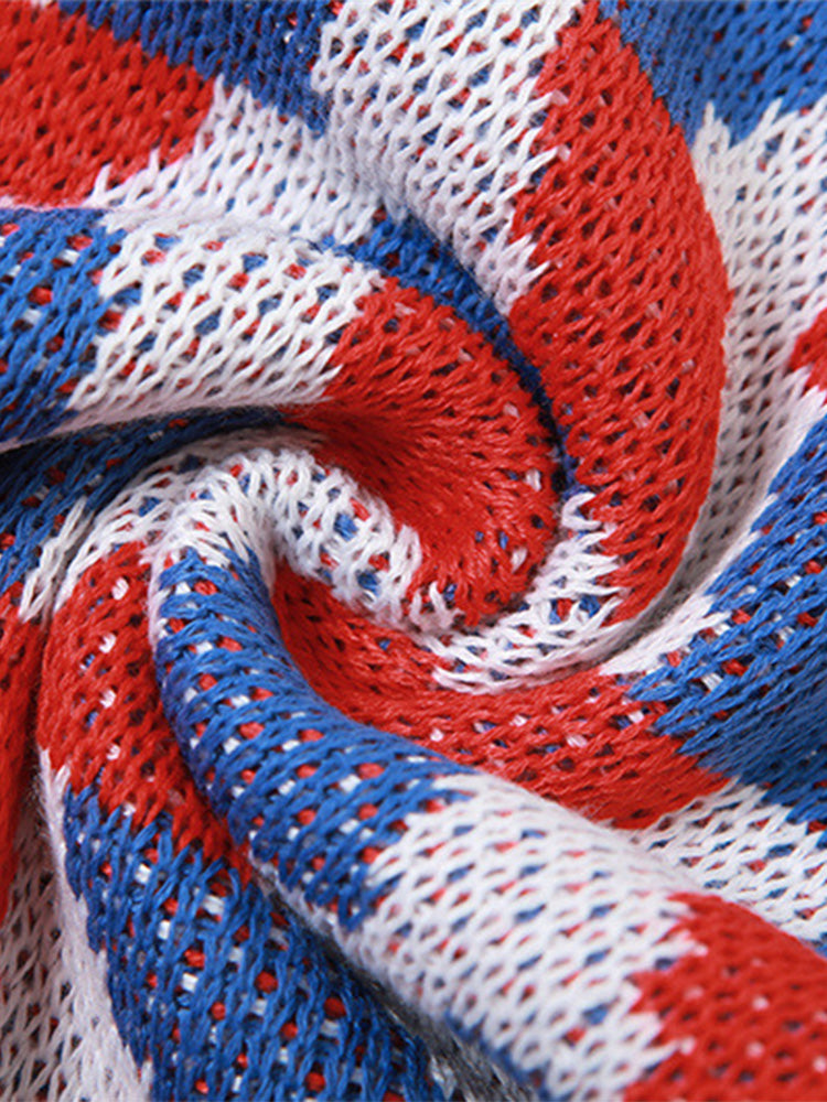 Colorful Knit Tassel Pants