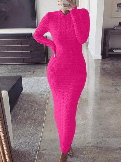 Knitted Bodycon Maxi Sweater Dress