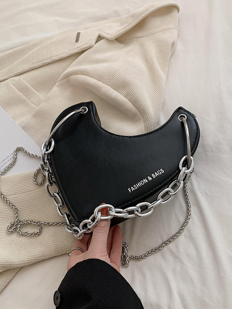 Women's PU Chain Heart Shoulder Bag