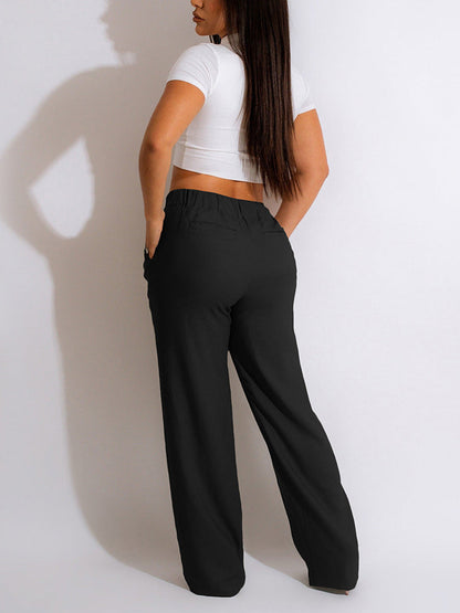 High Waist Pockets Pants