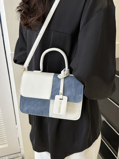 Women's PU Colorblock Square Bag