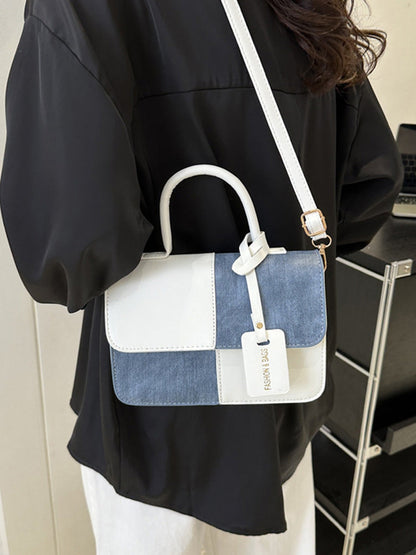 Women's PU Colorblock Square Bag