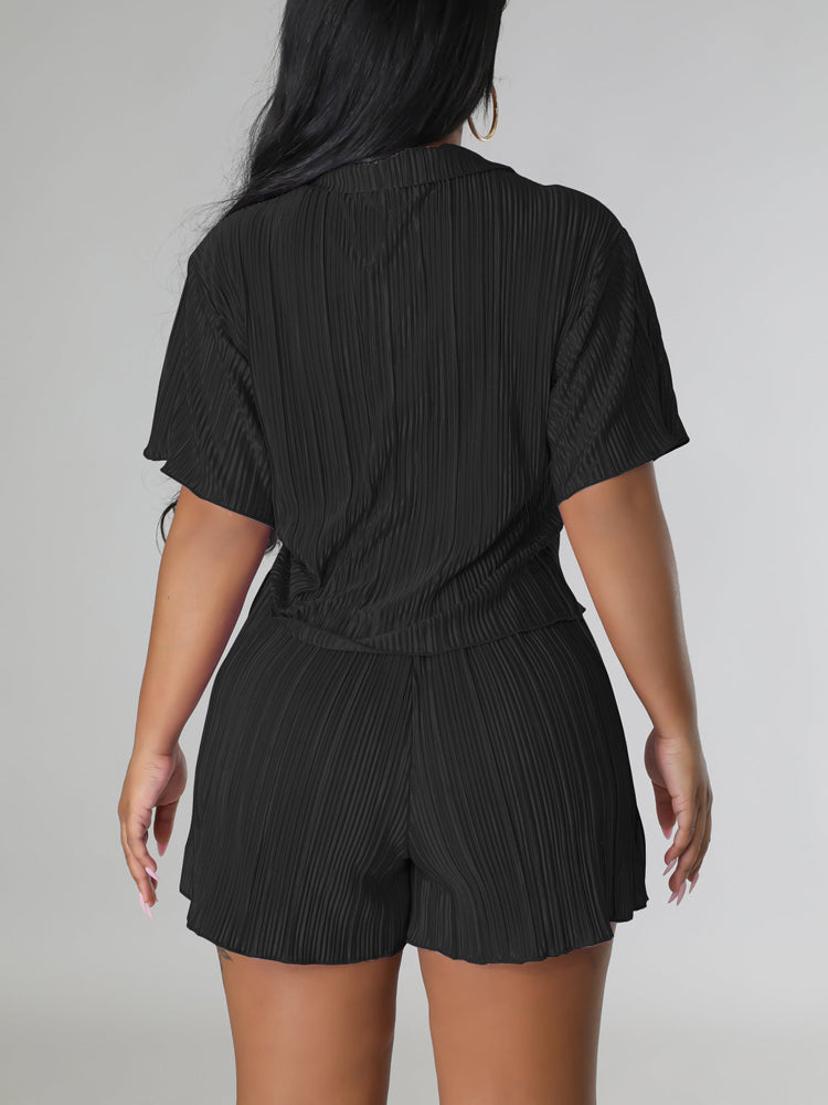 Pleated Casual 2PC Set