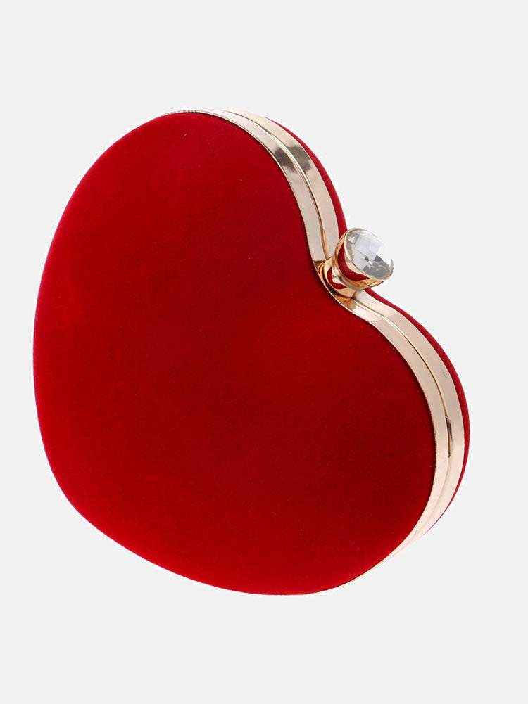 Women's Heart-Shaped Clutch
