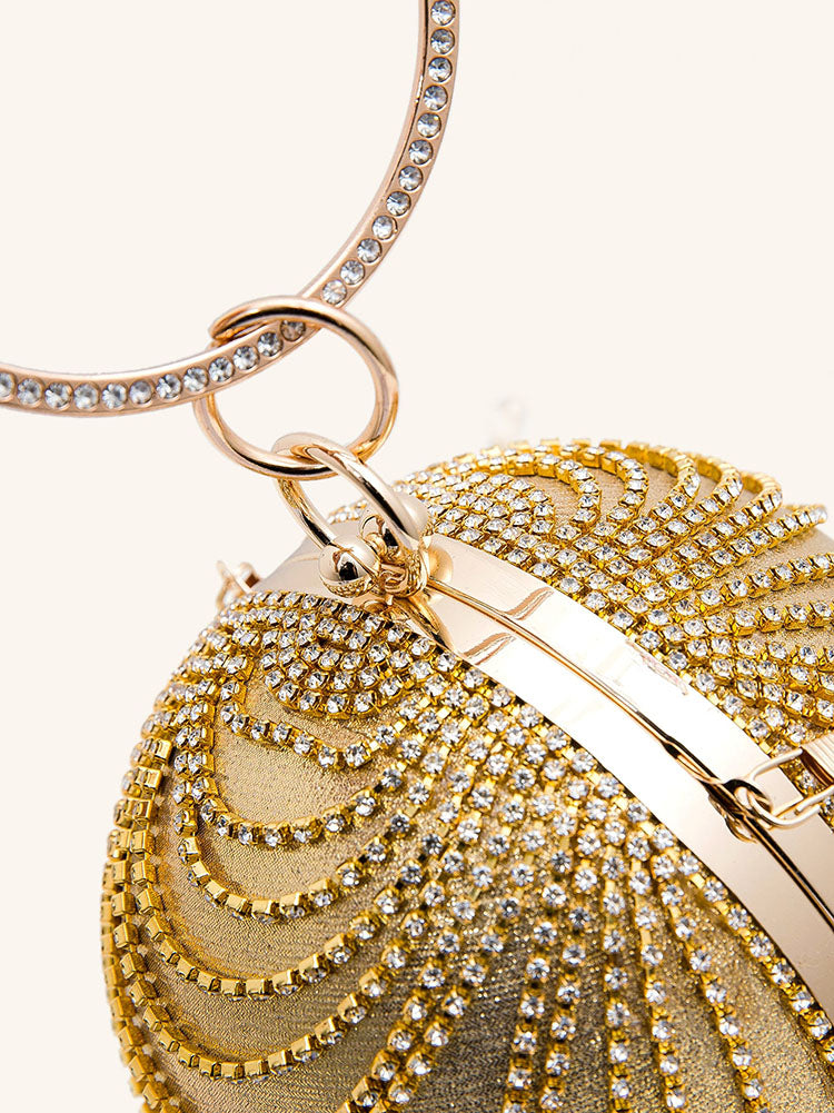 Women's Rhinestone Chain Clutch