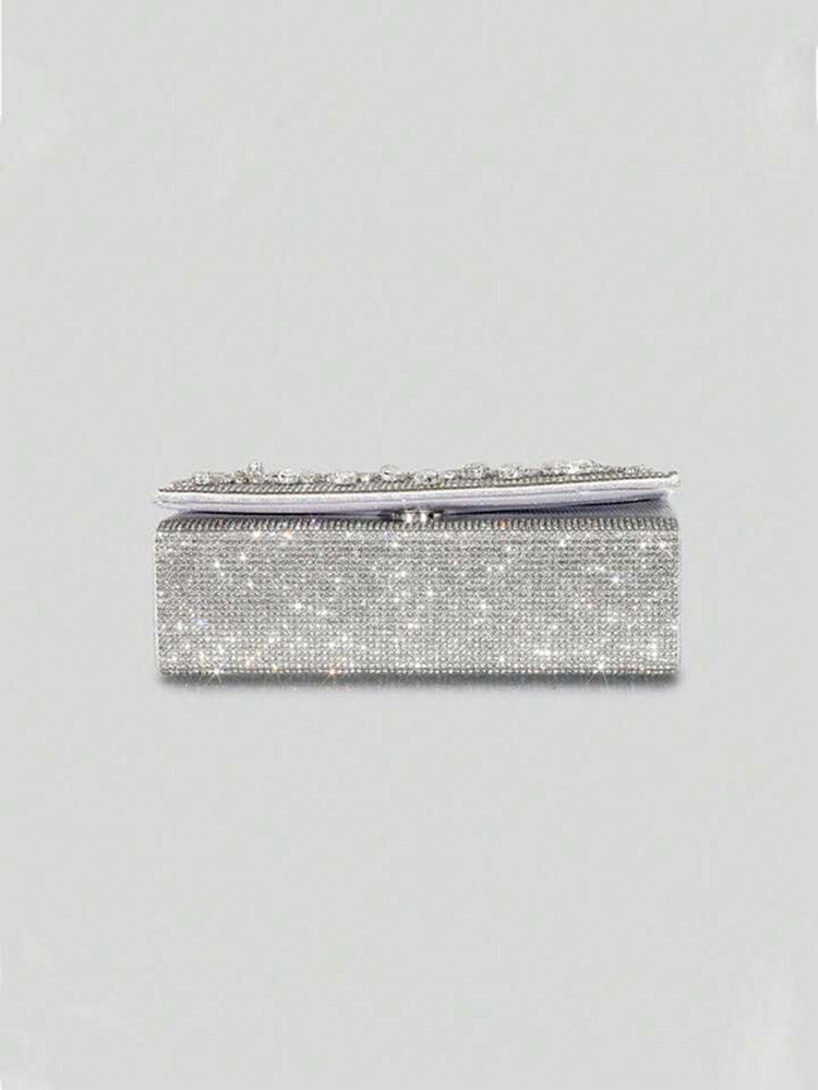 Women's Rhinestone Fringe Clutch