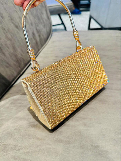 Women's Rhinestone Fringe Clutch